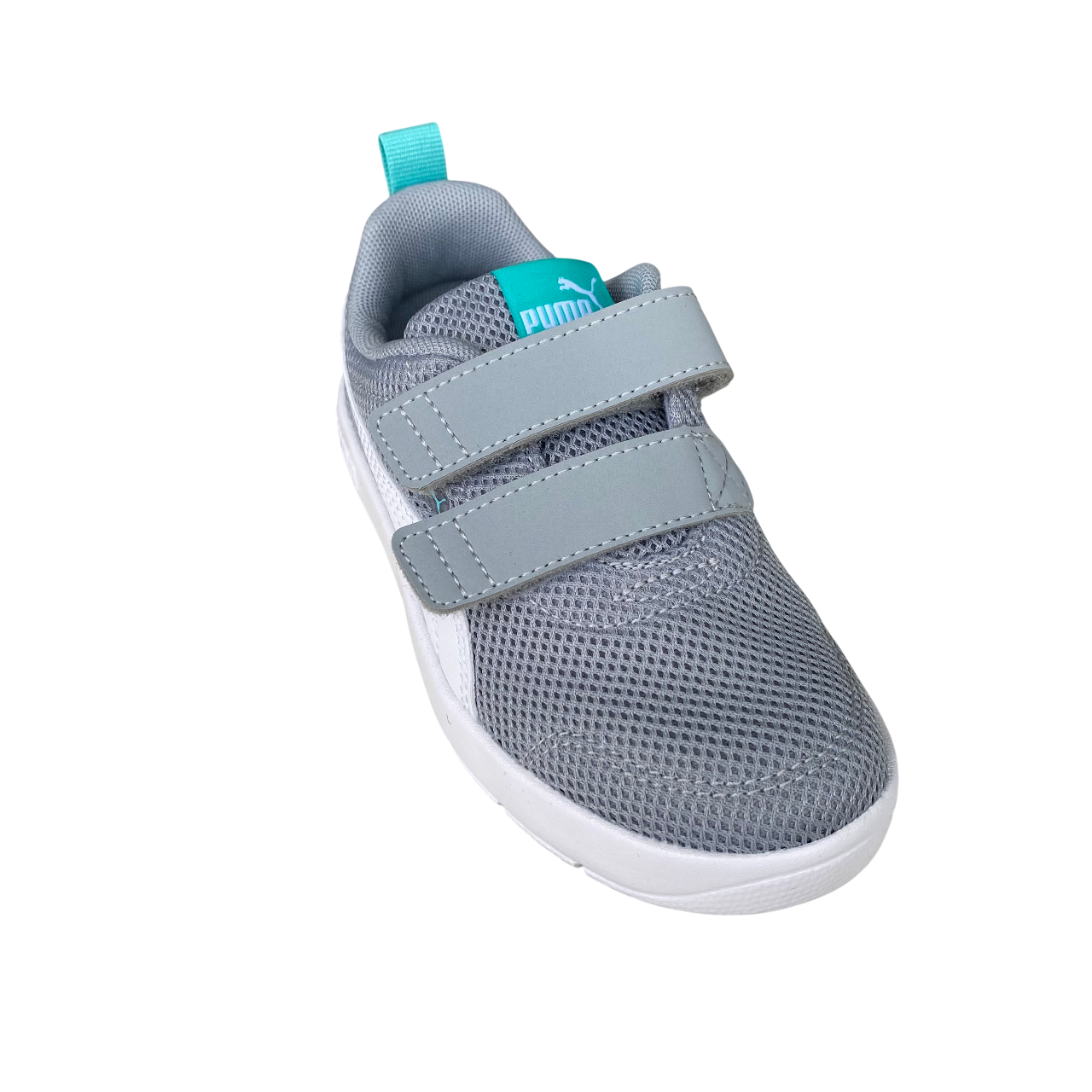 Puma scarpa da ginnastica da bambino Courtflex V3 Mesh PS 398085-06 grigio-bianco