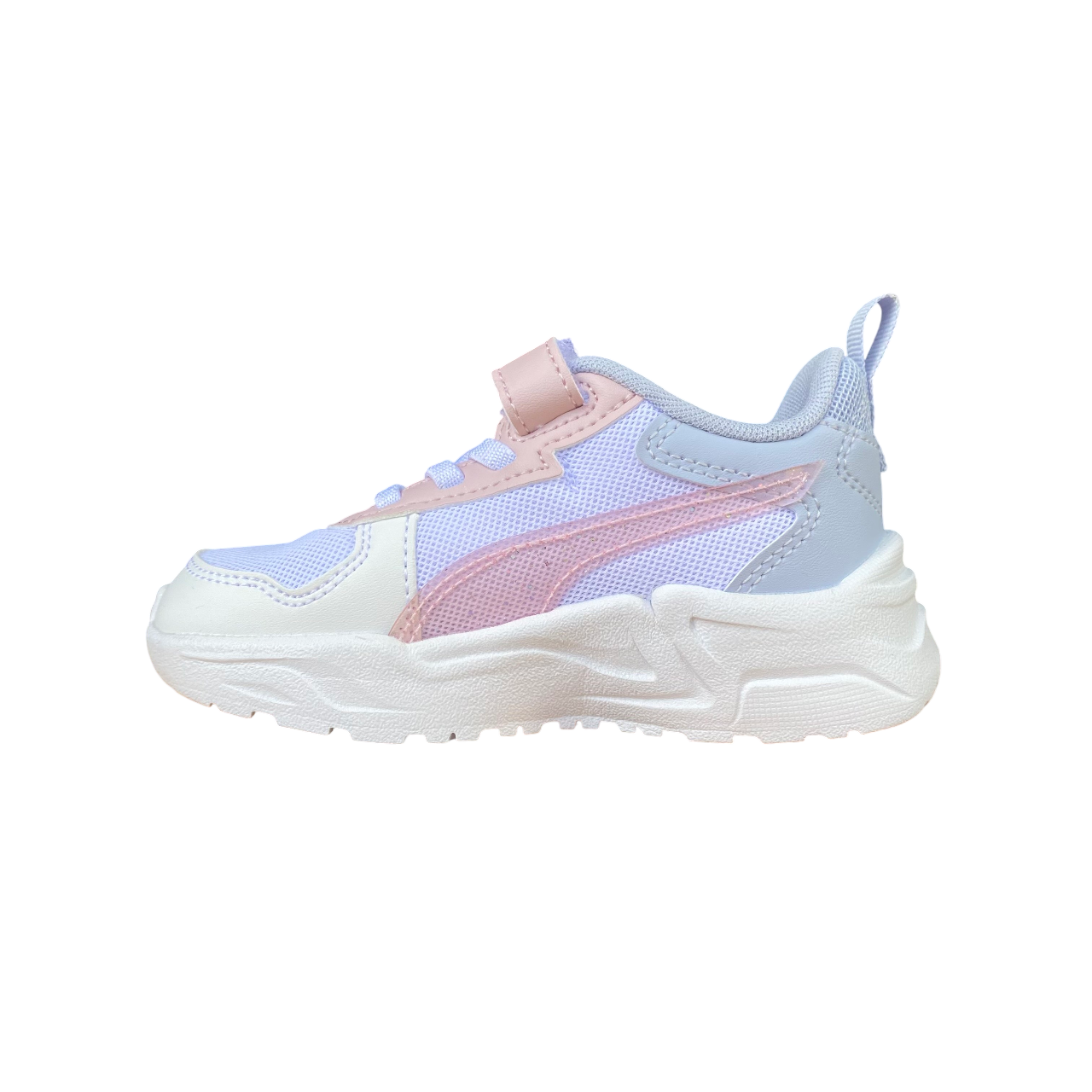 Puma scarpa sneakers da bambina Trinity Lite Blurry 402267-01 bianco-malva