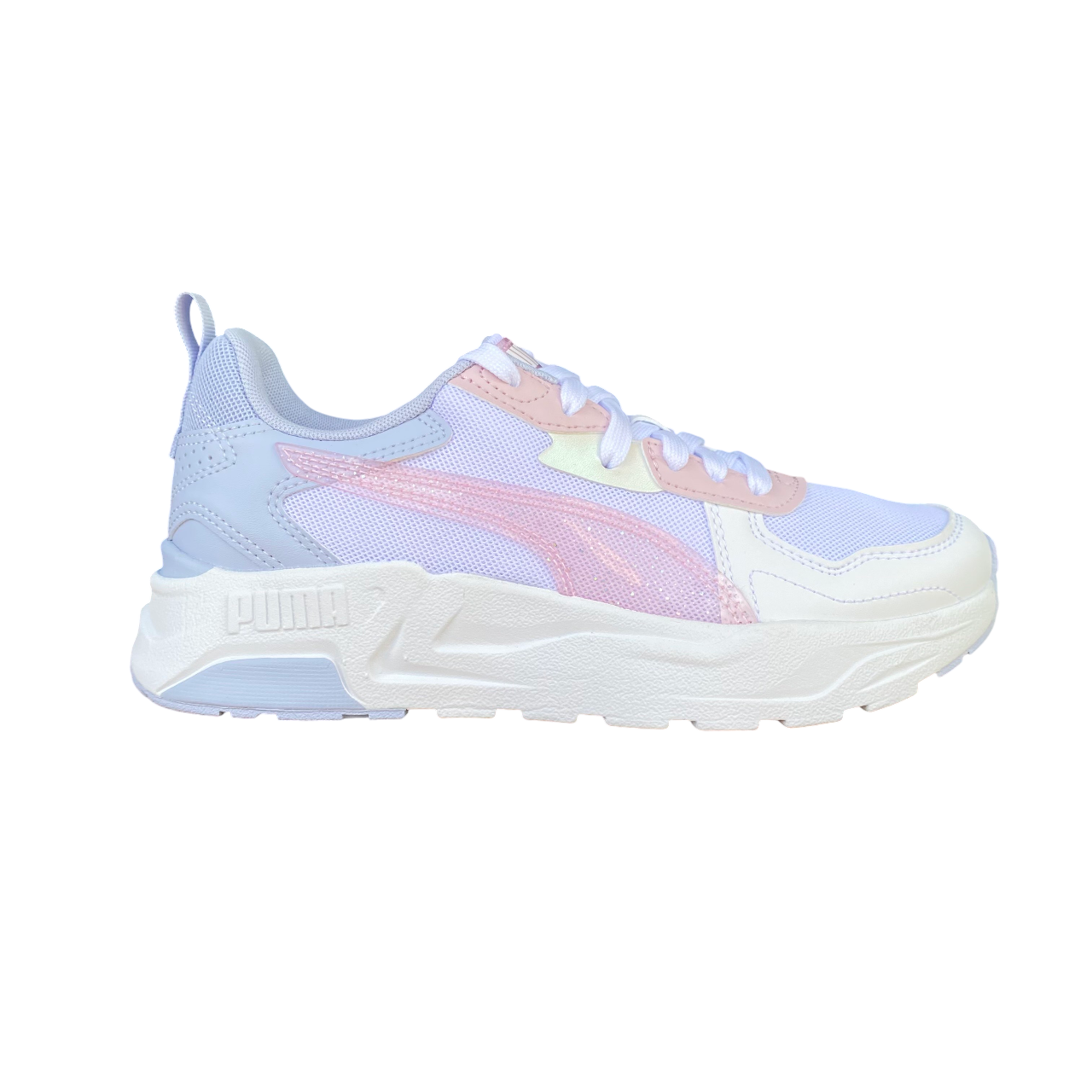 Puma scarpa sneakers da ragazza Trinity Lite Blurry 402265-01 bianco-malva