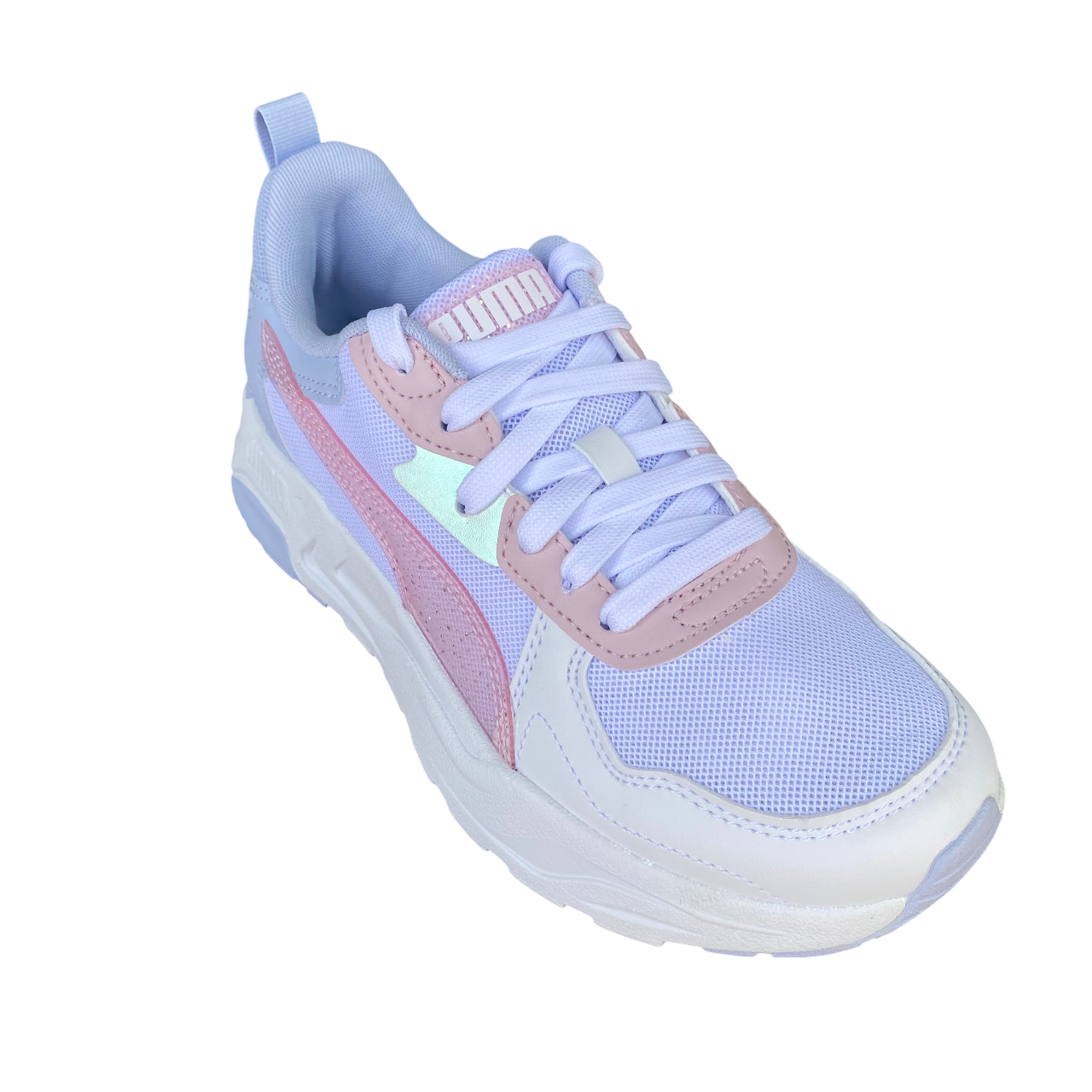 Puma scarpa sneakers da ragazza Trinity Lite Blurry 402265-01 bianco-malva
