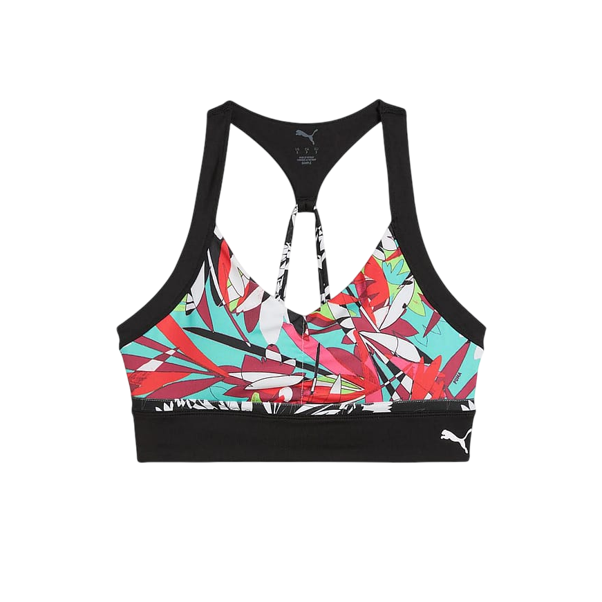 Puma top sportivo da donna con imbottitura estraibile Tropical AOP HW 5" 526787 51 nero-multicolore