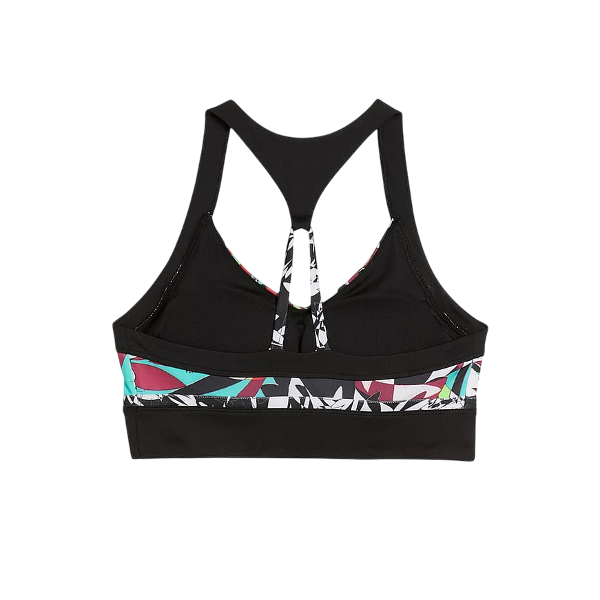Puma top sportivo da donna con imbottitura estraibile Tropical AOP HW 5" 526787 51 nero-multicolore