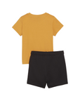 Puma children's t-shirt and shorts set Minicats 845839-91 ocher yellow