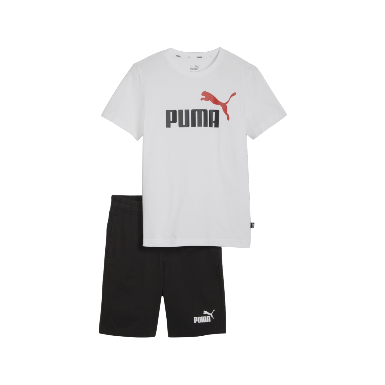Puma completo maglietta e pantaloncino da ragazzo Jersey Set 847310-24 bianco-nero