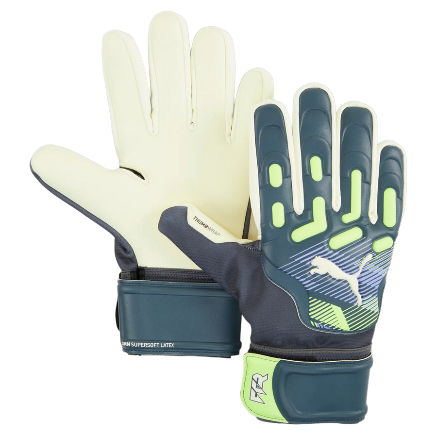 Puma guanto da portiere da adulto Future Mach 041926-05 grigio cielo-mela verde