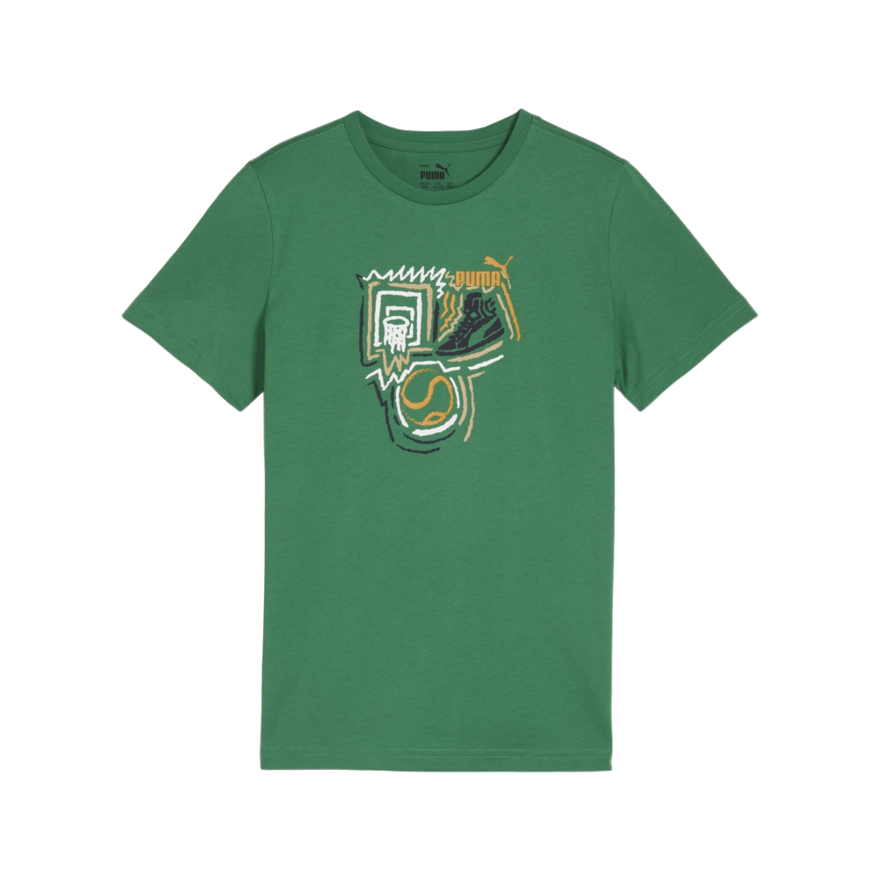 Puma short sleeve t-shirt for children graphics 680299 86 green