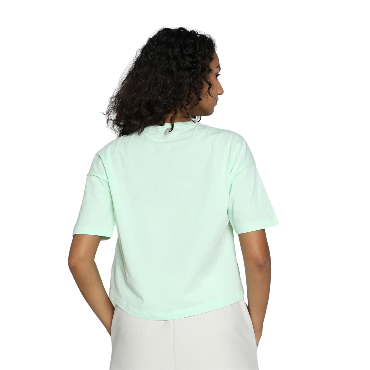 Puma women&#39;s short sleeve t-shirt ESS Cropped Logo 586866 88 mint green