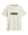 Puma maglietta manica corta da uomo ESS+ 2 stampa Logo grande 586759-87 neve alpina