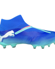 Puma scarpa da calcio da uomo Future 7 Match+ LL FG/AG 107928-01 blu azzurro-bianco