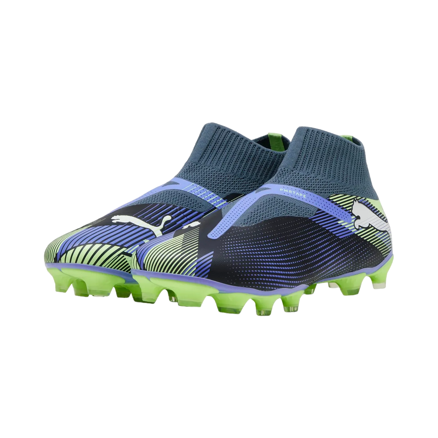 Puma scarpa da calcio da uomo Future 7 Match + LL FG/AG 107928-03 cielo-blu-verde acido