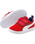 Puma scarpa da ginnastica con strappo da bambino Courtflex v2 Mesh V 371759 06 rosso bianco