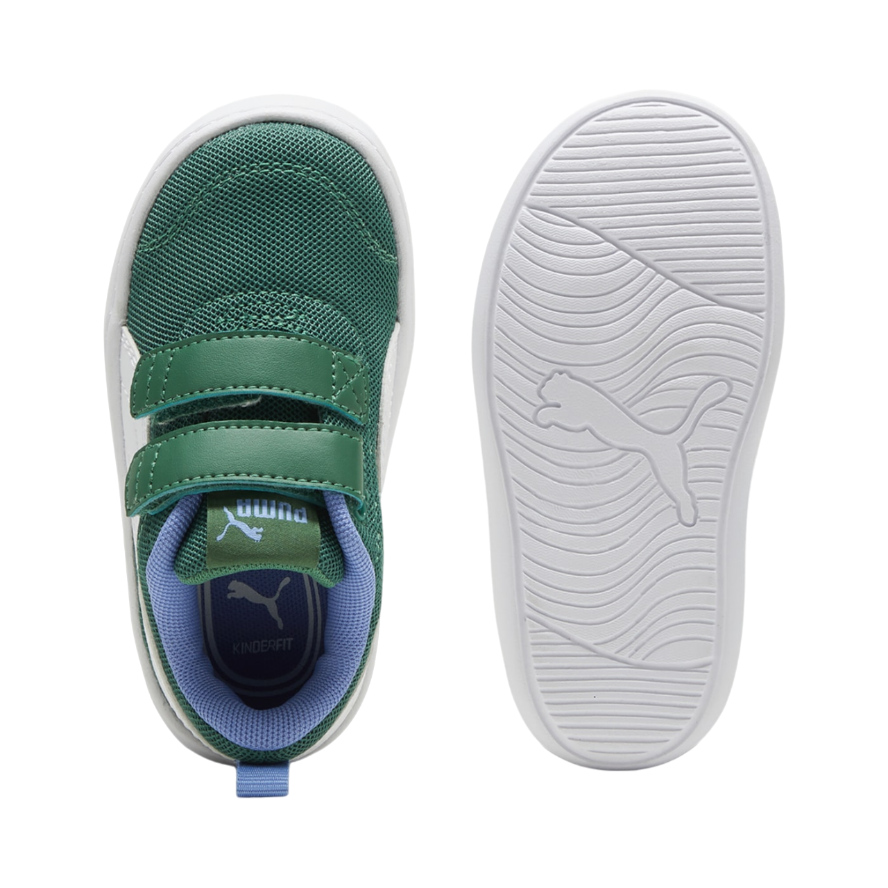 Puma sneakers with strap for children Courtflex v2 Mesh V 371759 18 screw green