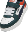 Puma scarpa sneaker da bambini con laccio elastico e velcro Caven 2.2 Block 394462-09 blu-bianco