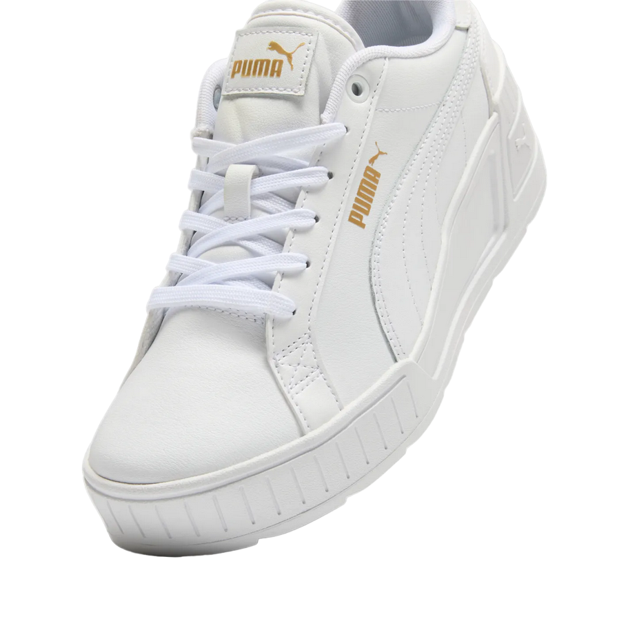 Puma women&#39;s sneaker shoe with Karmen Wedge lift 390985-07 white-gold