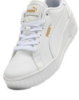 Puma women's sneaker shoe with Karmen Wedge lift 390985-07 white-gold