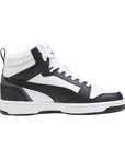 Puma scarpa sneakers alta da ragazzi Rebound V6 393831-01 bianco-nero