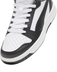 Puma scarpa sneakers alta da ragazzi Rebound V6 393831-01 bianco-nero