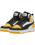 Puma scarpa sneakers alta da ragazzi Rebound V6 393831-19 giallo-bianco-nero