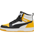 Puma scarpa sneakers alta da ragazzi Rebound V6 393831-19 giallo-bianco-nero