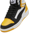 Puma scarpa sneakers alta da ragazzi Rebound V6 393831-19 giallo-bianco-nero