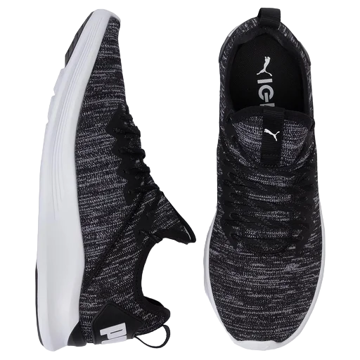 Puma women&#39;s sneakers shoe Ignite Flash evoKint 190508 02 asphalt black