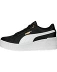 Puma Karmen Wedge women's sneakers shoe 390985-01 black white