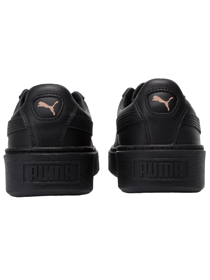 Puma women&#39;s sneakers shoe with wedge Basket Platform Metallic 366169 02 black pink gold