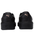 Puma women's sneakers shoe with wedge Basket Platform Metallic 366169 02 black pink gold