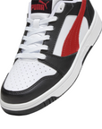 Puma Rebound v6 boys' sneakers shoe 393833-04 white-black-red