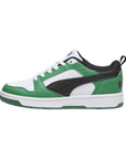 Puma Rebound v6 boys' sneakers shoe 393833-05 white-black-green