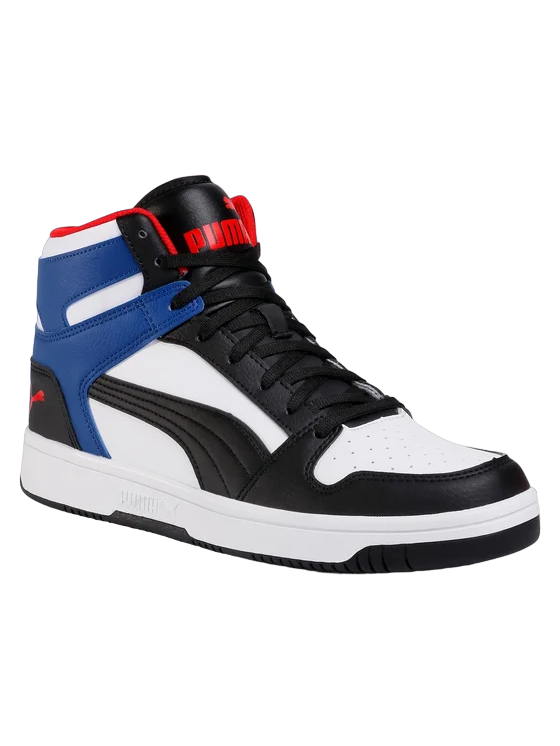Puma men&#39;s sneakers shoe Rebound LayUp SL 369573 18 white black red