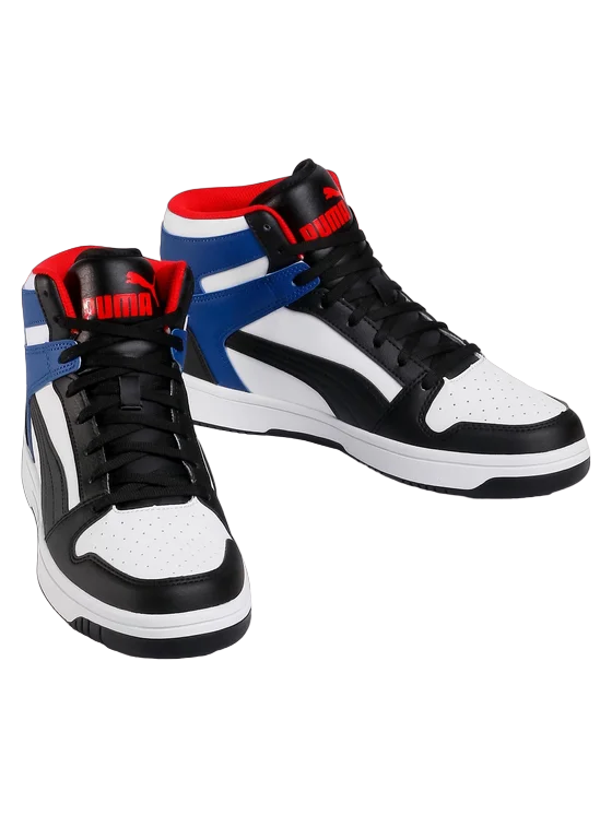 Puma men&#39;s sneakers shoe Rebound LayUp SL 369573 18 white black red