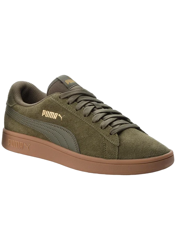 Puma men&#39;s low sneakers in Smash v2 suede 364989 19 forest green