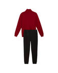 Puma tuta da uomo in cotone con cerniera Clean Sweat Suit FL 585841-13 rosso scuro-nero