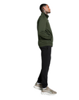 Puma tuta da uomo in cotone con cerniera Clean Sweat Suit FL 585841-70 verde oliva-nero