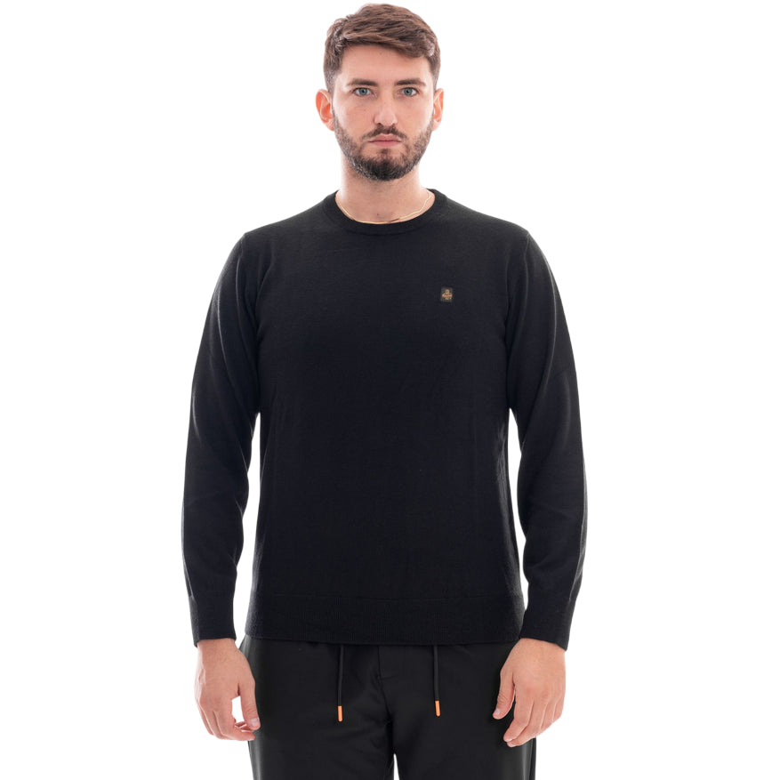 RefrigiWear Bennet Wash Pullover M26908 Nero - Maglione Uomo in Lana Merino