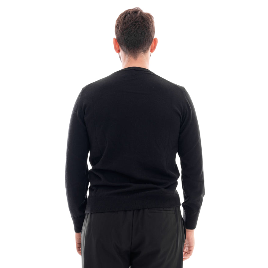 RefrigiWear Bennet Wash Pullover M26908 Nero - Maglione Uomo in Lana Merino - retro