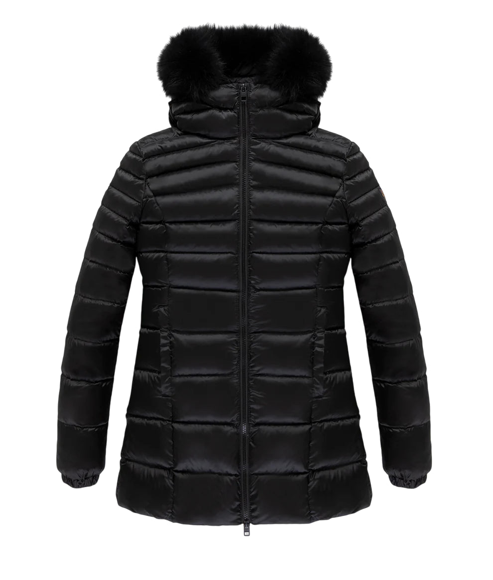 RefrigiWear Piumino Long Mead Fur Jacket W98118 Nero 
