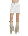 Relish ROMA high-waisted shorts with pockets and buttons RDP2407006059 milk