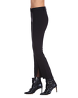 Relish CISARINA women's casual trousers with high waist cigarette with slits at the bottom RDP2407006074 black