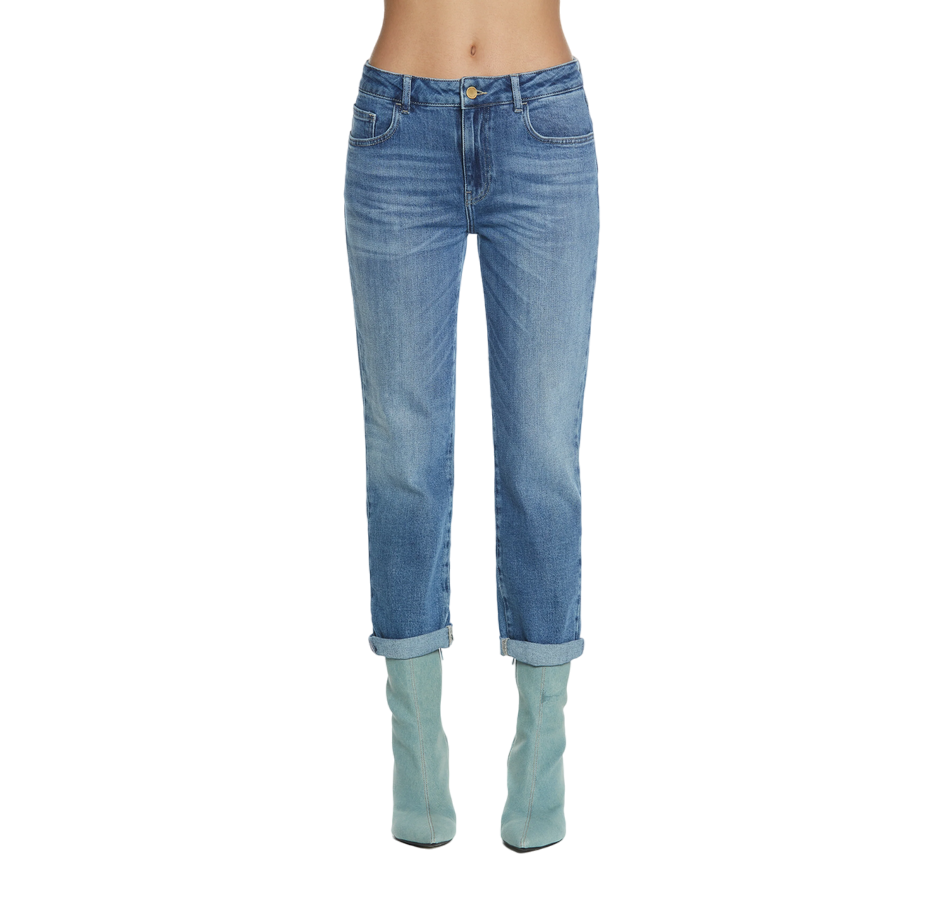 Relish women&#39;s jeans trousers 5 pockets with medium waist Cindy 22 RDP2407016016 medium blue