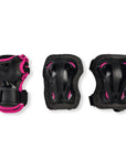 Rollerblade Micro Combo G extendable skate for girls with protections included 07102300T93 pink white