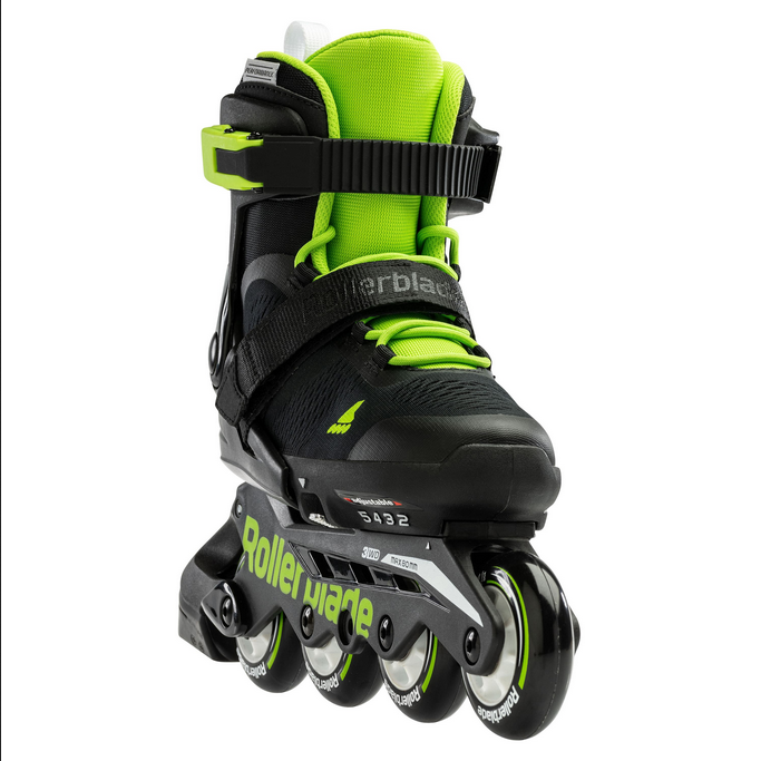 Rollerblade Pattino in linea estensibile da ragazzi Microblade 07221900T83 nero verde