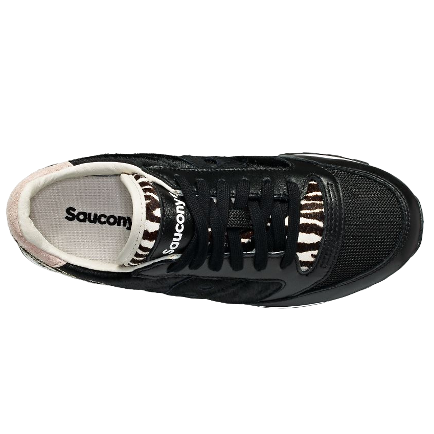 Saucony women&#39;s sneakers with lift Jazz Triple S60727-1 black-zebra