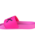 SUN 68 women's slipper with logo X34203 fuchsia fluorescent