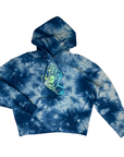 Santa Cruz felpa con cappuccio da uomo Outline Fade Hand SCA-HDY-505 celeste