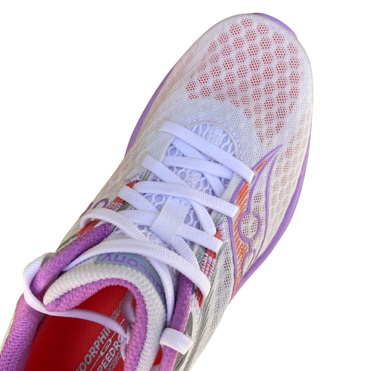Saucony Endorphin Speed tomaia ultraleggera mesh bianco donna