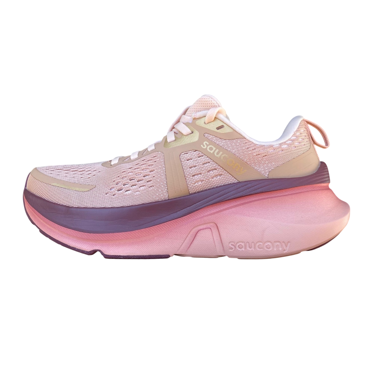 Scarpe da running Saucony Guide 18 S10998-222 donna rosa con tecnologia stabilità, vista laterale