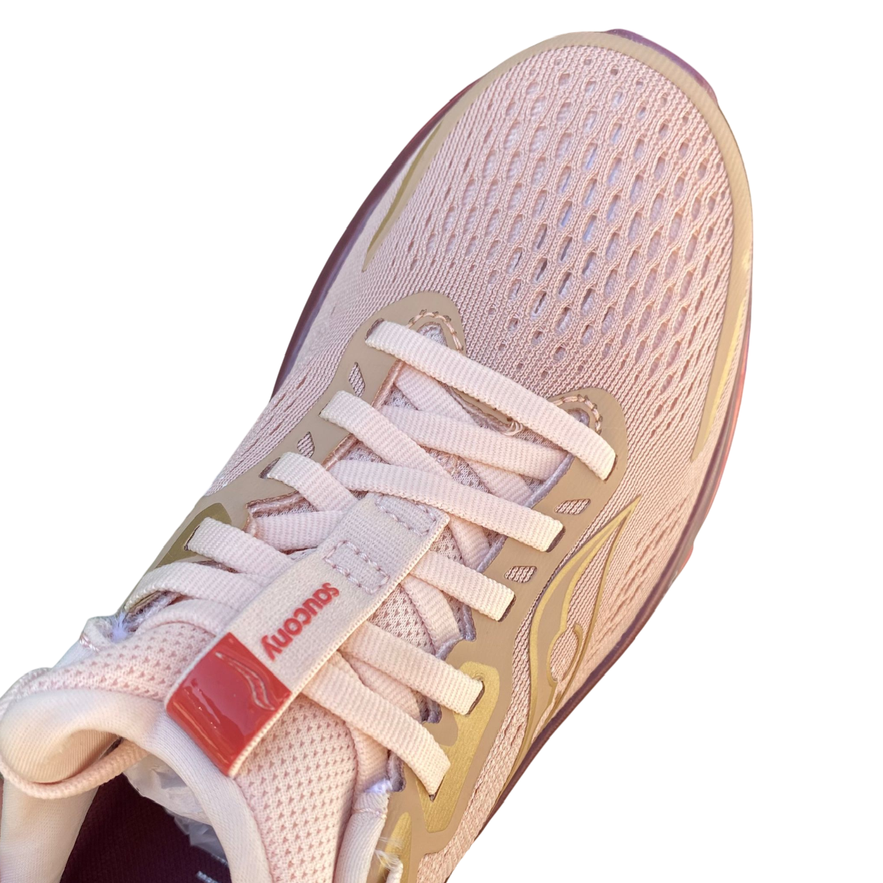 Scarpe da running Saucony Guide 18 S10998-222 donna rosa con tecnologia stabilità, vista tomaia