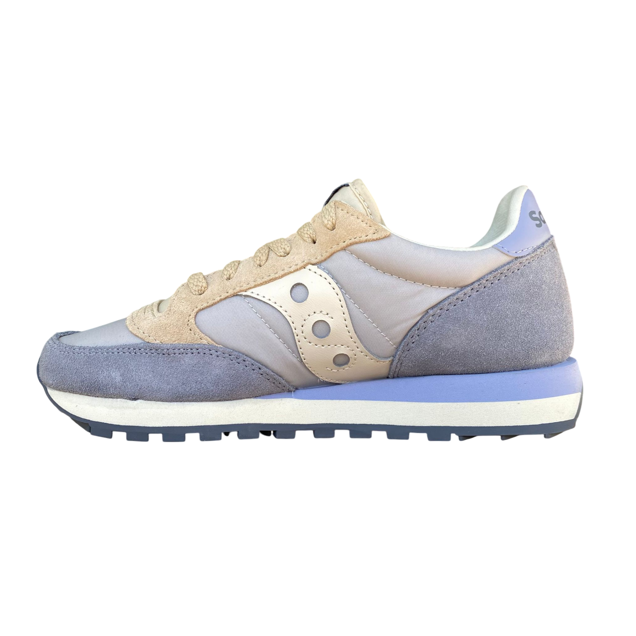 Sneakers donna Saucony Jazz O&#39; S1044-723 grigio con pelle scamosciata e inserti nylon, interno